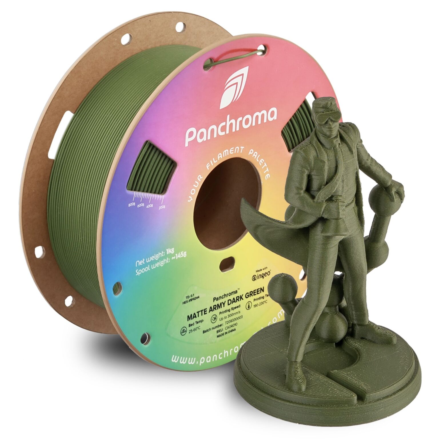 Polymaker Panchroma PLA Matte Army Dark Green hero image