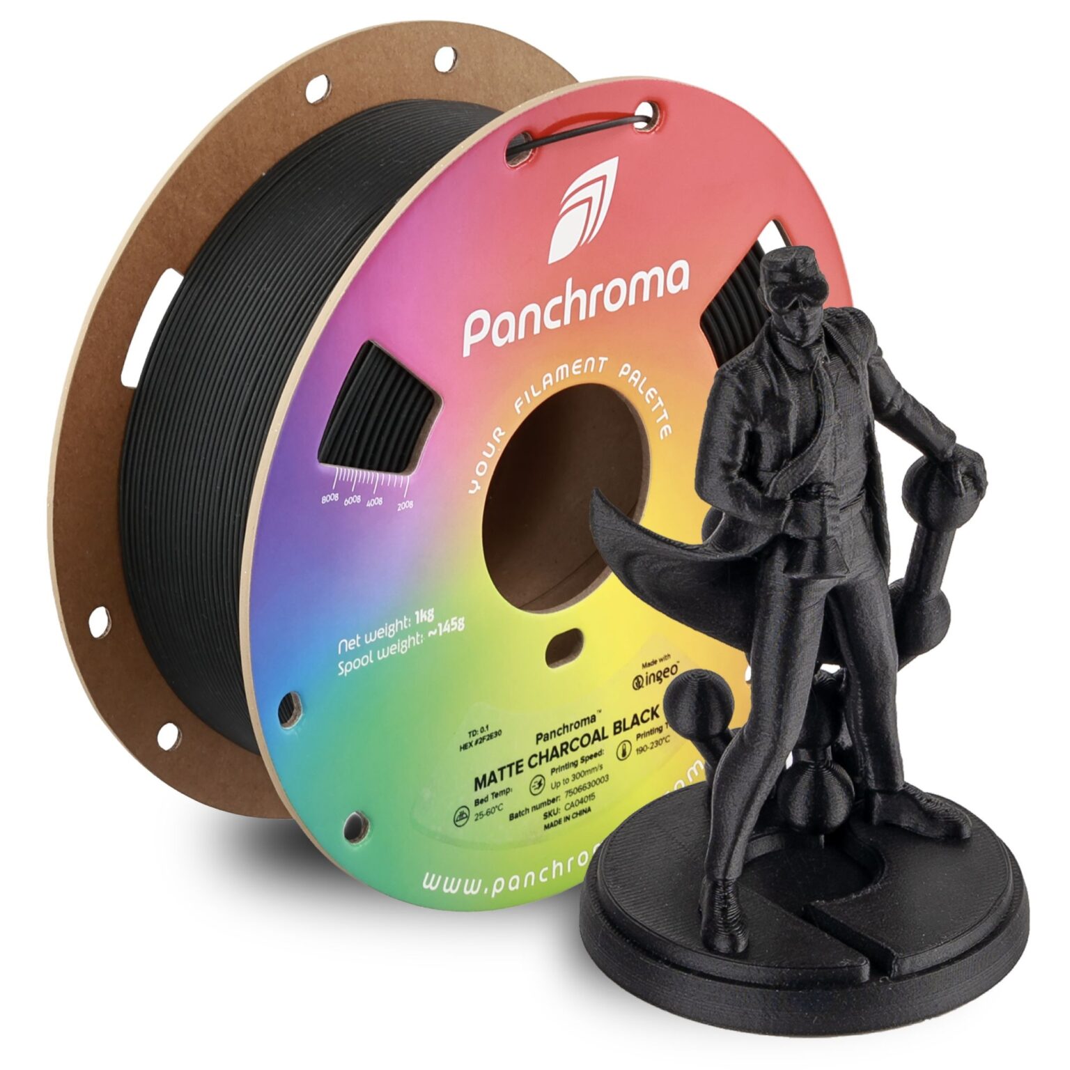 Polymaker Panchroma PLA Matte Charcoal Black hero image
