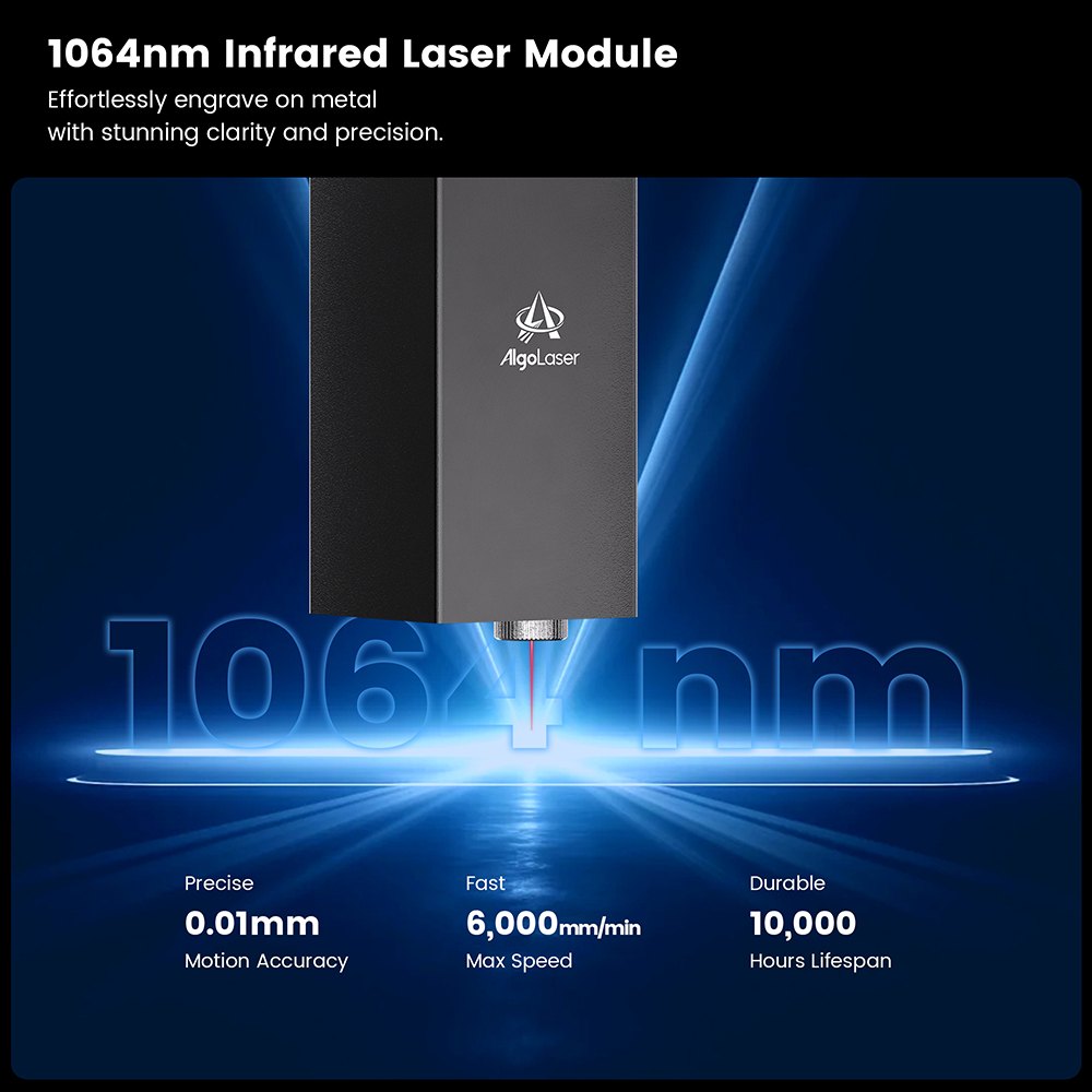 AlgoLaser Pixi 1064nm Infrared Laser Engraving Machine (Metal & Plastic) - view 3 AlgoLaser Pixi 1064nm Infrared Laser Engraving Machine (Metal & Plastic) - view 3