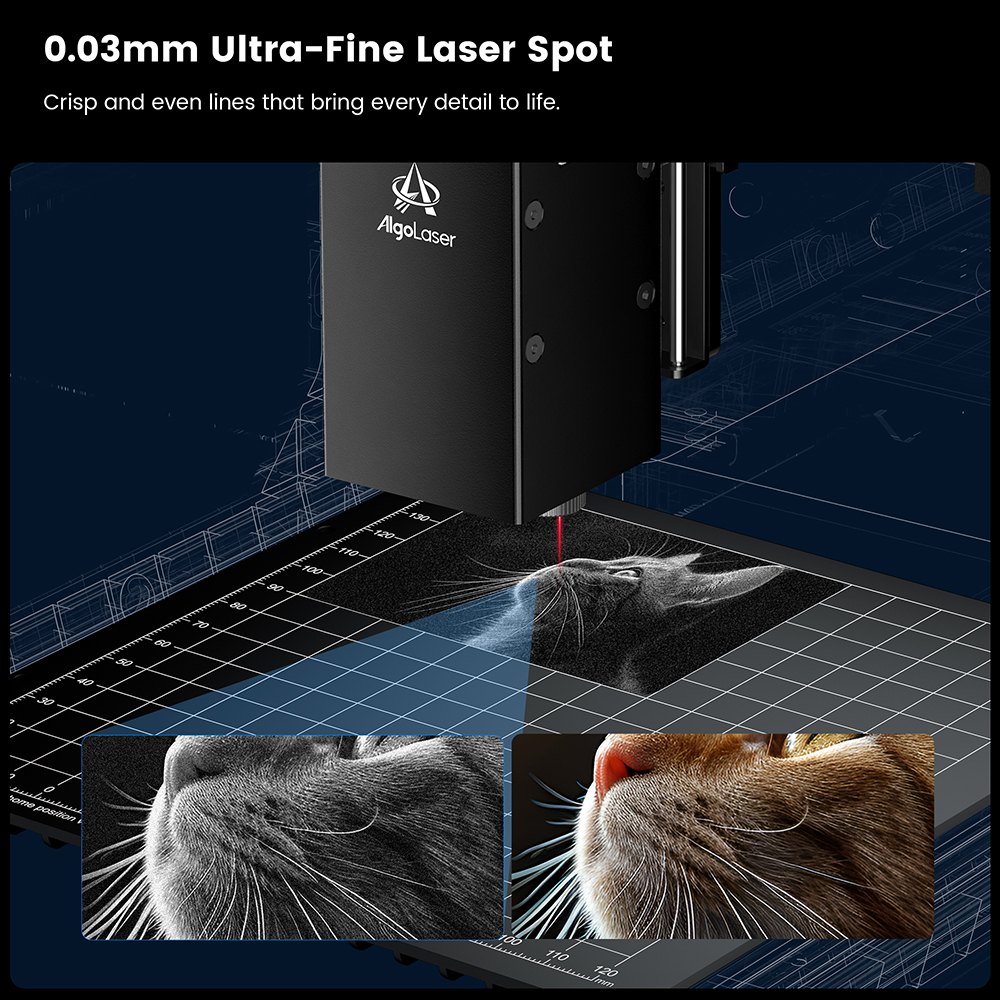 AlgoLaser Pixi 1064nm Infrared Laser Engraving Machine (Metal & Plastic) - view 4 AlgoLaser Pixi 1064nm Infrared Laser Engraving Machine (Metal & Plastic) - view 4