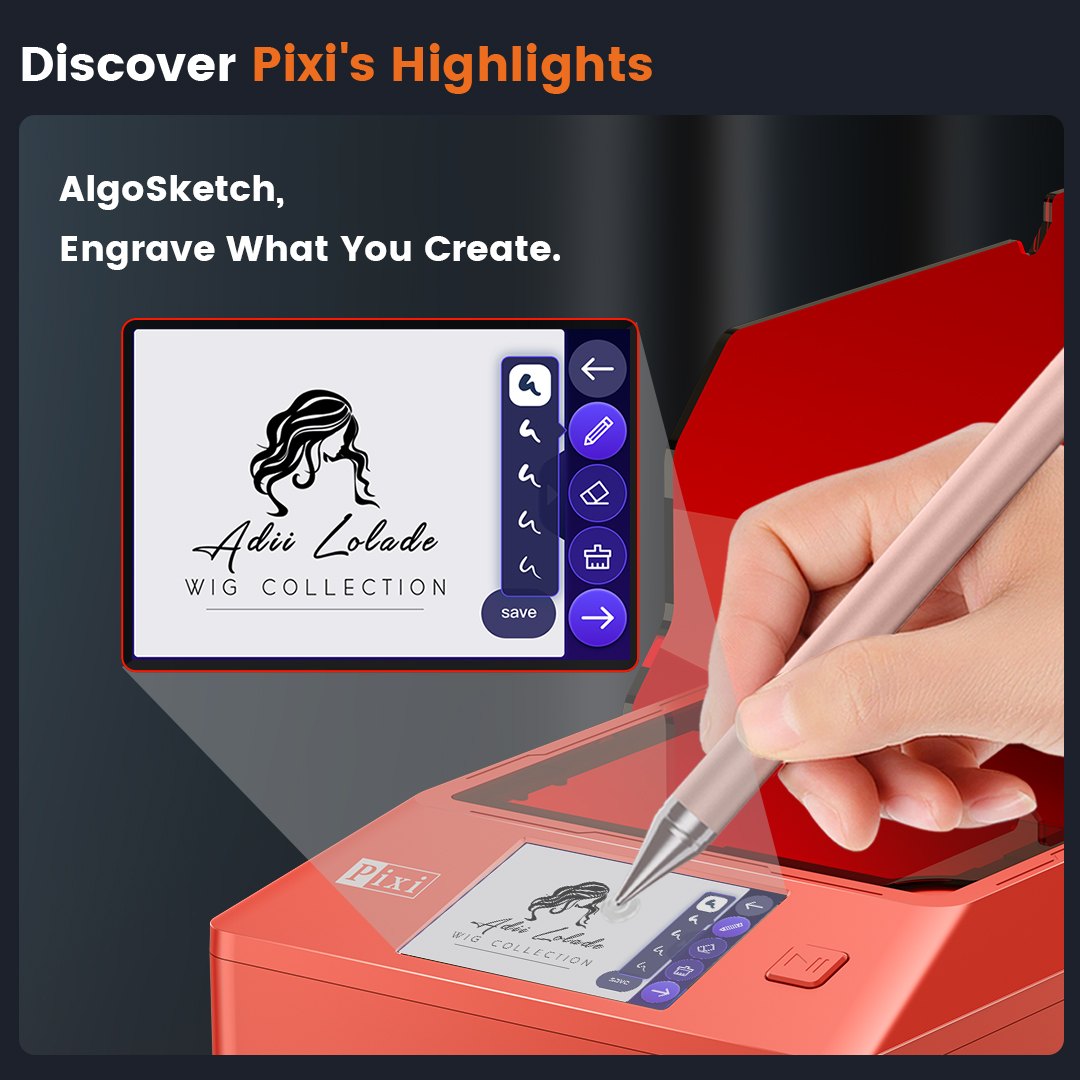 AlgoLaser Pixi 10W Desktop Laser Engraving Machine - view 4 AlgoLaser Pixi 10W Desktop Laser Engraving Machine - view 4