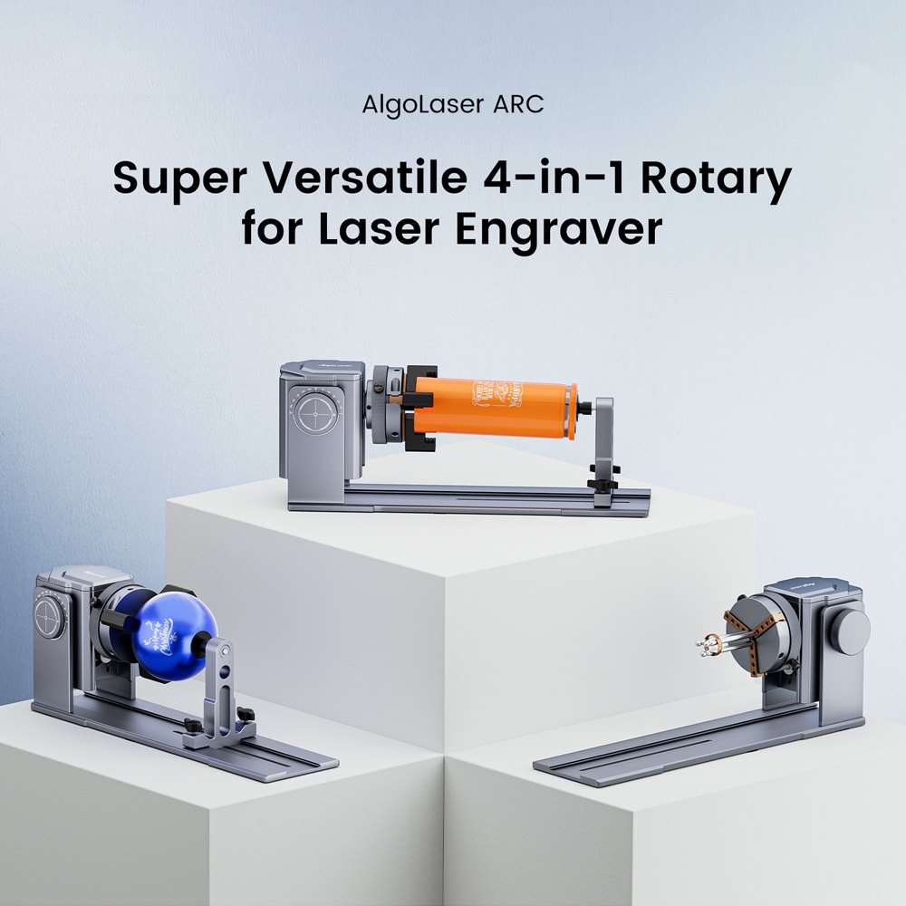 AlgoLaser Rotary Chuck ARC1.0 — 4-in-1 Rotary Attachment - view 1 AlgoLaser Rotary Chuck ARC1.0 — 4-in-1 Rotary Attachment - view 1
