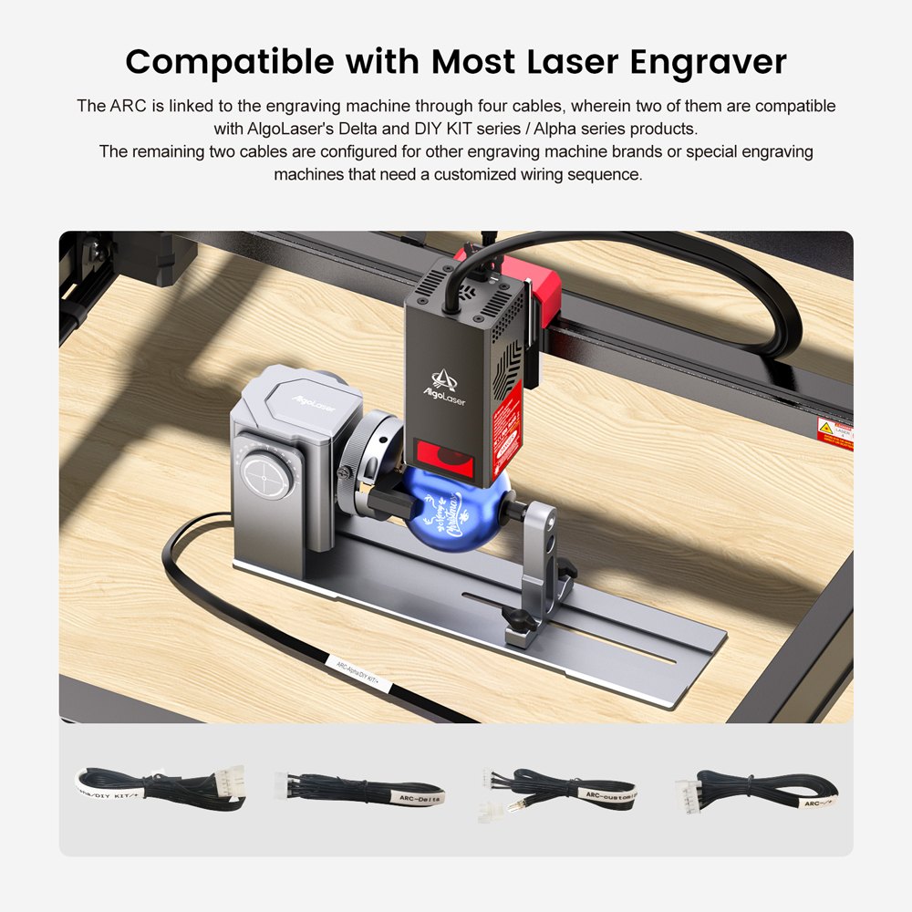 AlgoLaser Rotary Chuck ARC1.0 — 4-in-1 Rotary Attachment - view 4 AlgoLaser Rotary Chuck ARC1.0 — 4-in-1 Rotary Attachment - view 4