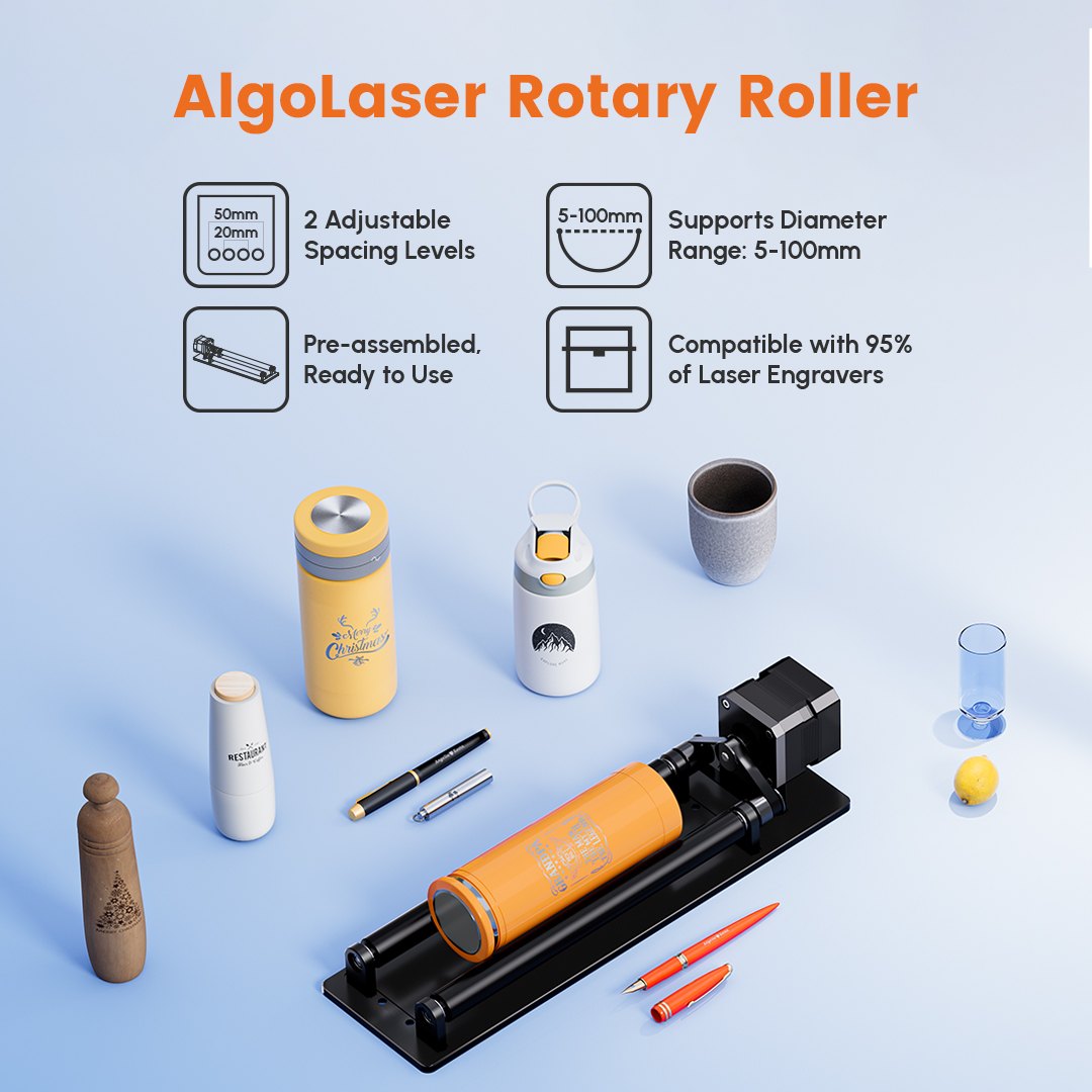 AlgoLaser Simple Rotary Roller ARR1.0 - view 1 AlgoLaser Simple Rotary Roller ARR1.0 - view 1
